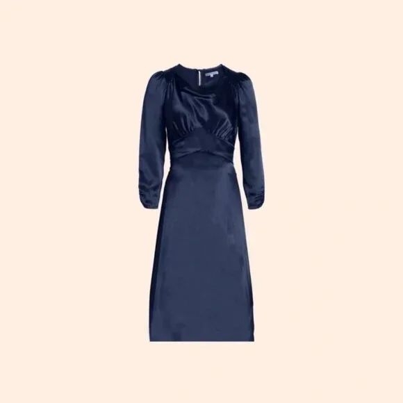 1HR SALE ⚡Reformation Arklow Dress (Navy) - Picture 2 of 5